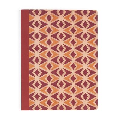 Geometric A4 stitched notebook