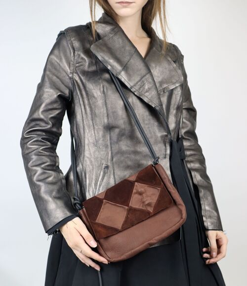 Leather Bag M. LENNY AW23 BROWN