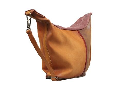 Leather Bag M. SPANKY AW23 ORANGE