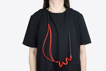 Collier A. flamme aw23 rouge 1