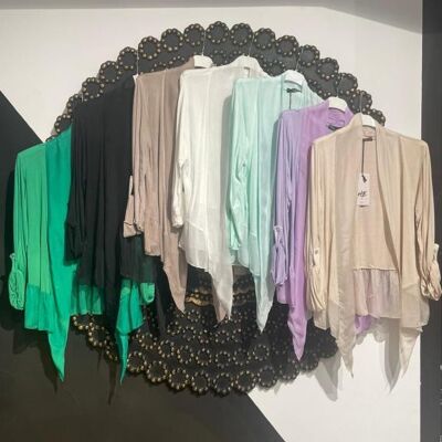 Chaqueta Corta de Seda Italiana para Mujer. Rebajas Veranito