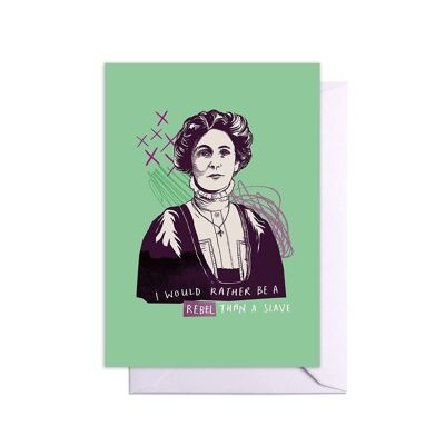 Emmeline Pankhurst Zitat Karte