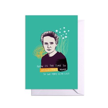 Carte de citation de Marie Curie