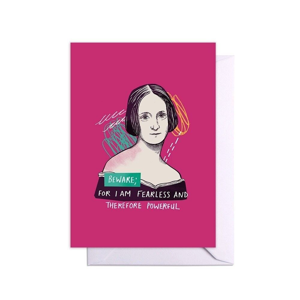 Biglietto con citazione di Mary Shelley