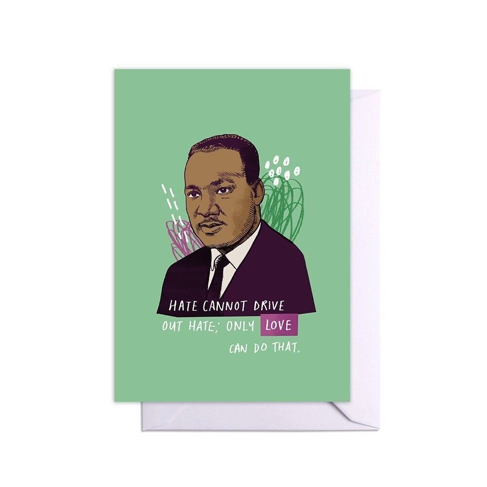 Biglietto con citazioni di Martin Luther King Jr.