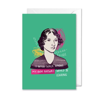 Tarjeta con cita de Emily Brontë