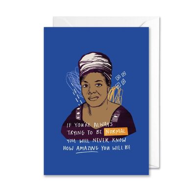 Biglietto con citazioni di Maya Angelou