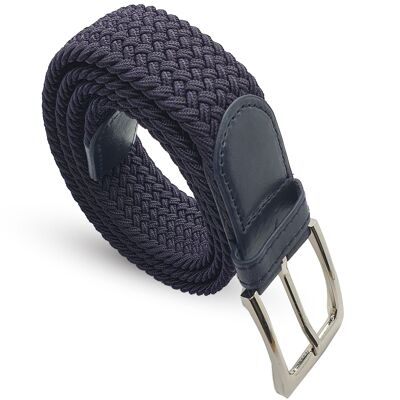 Elastische riem - Gevlochten riem - Ceintuur -  Stretch Riem - Gevlochten riem - Blauw 110