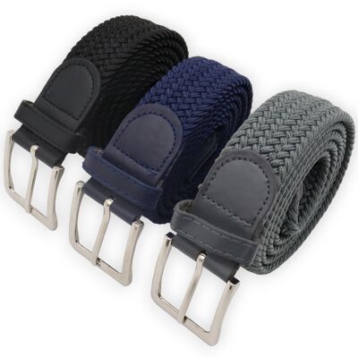 Safekeepers elastic belts - stretch belts - men's belts - women's belts - 3 Pieces