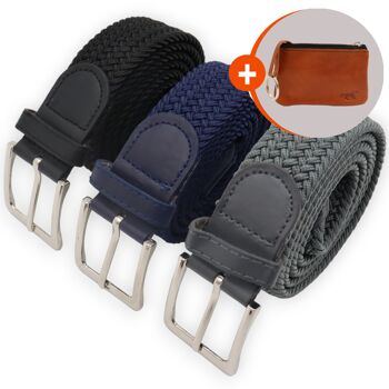Ceintures élastiques Safekeepers - ceintures stretch - ceintures homme - ceintures femme - 3 Pièces 2