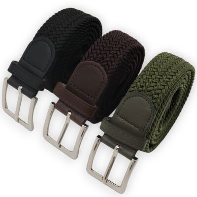 Safekeepers elastic belts - stretch belts - men's belts - women's belts - 3 Pieces