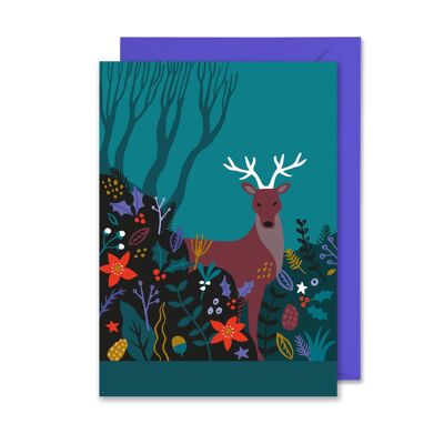 Stag Winter Card