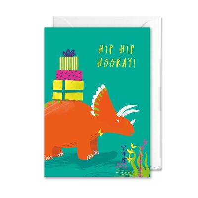 Tarjeta de cumpleaños de Triceratops