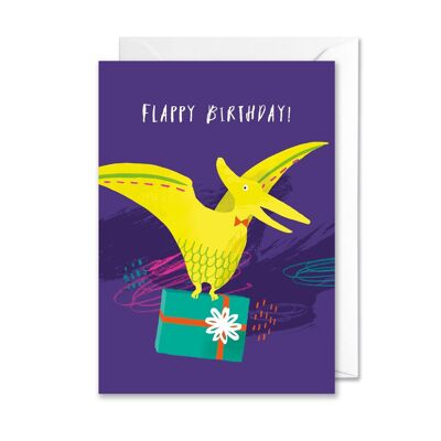 Pterodactyl Birthday Card
