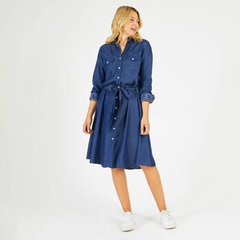 Robe chemise manches longues DENIM CHIC 1