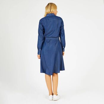 Robe chemise manches longues DENIM CHIC 2