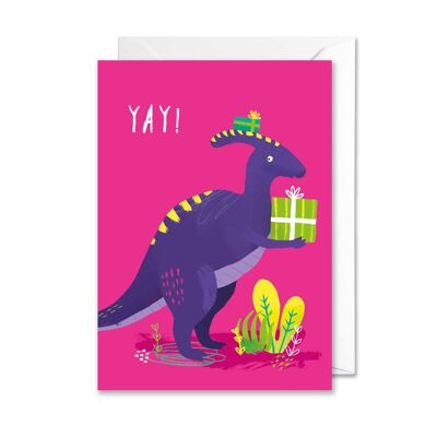 Parasaurolophus Birthday Card