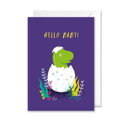 Hello Baby Dinosaur Card