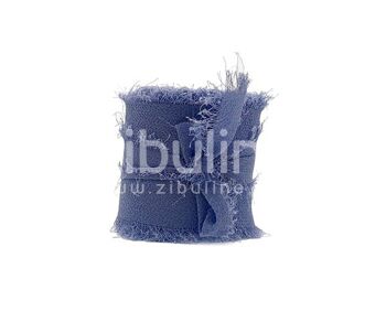 Ruban mousseline de soie - Bleu indigo 1
