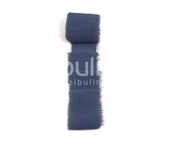 Ruban mousseline de soie - Bleu indigo 2