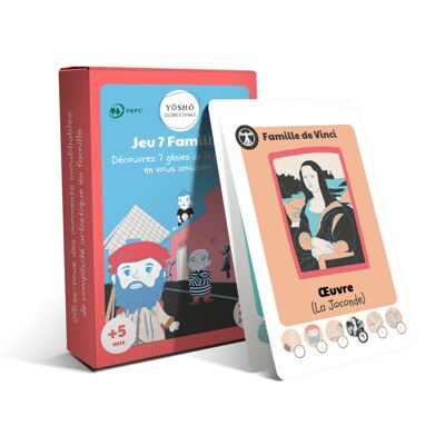 Game of 7 families - Painting and Sculptor - Children's Card Game - From 5 years old - 42 Cards - Made in France - Eco-responsible