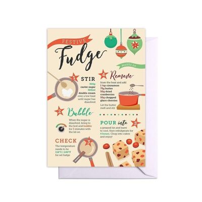 Carte de Noël savoureuse au fudge festif