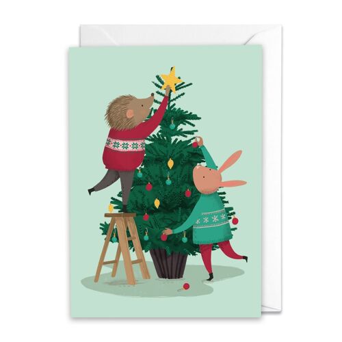 Decorating the Tree card