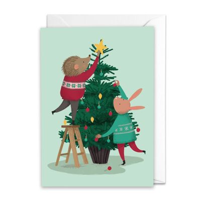 Decorating the Tree card