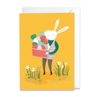 Carte de lapin de Pâques