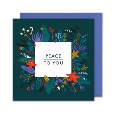 Paz a ti tarjeta de Navidad