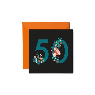 50e carte d'anniversaire