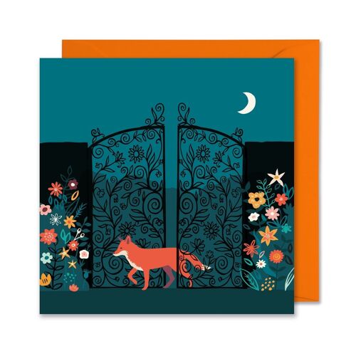 Midnight Garden Fox Card