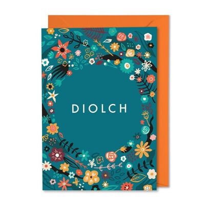 Midnight Garden Diolch A6 card