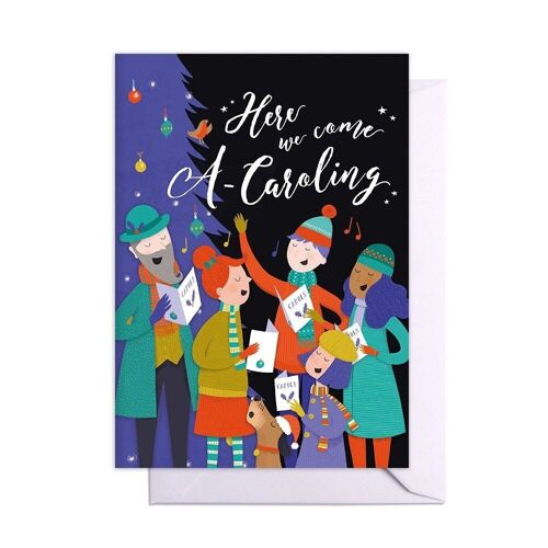 Here We Come A Caroling Cardlet