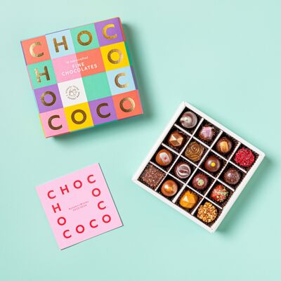 Caja de selección de chocolate de 16 piezas
