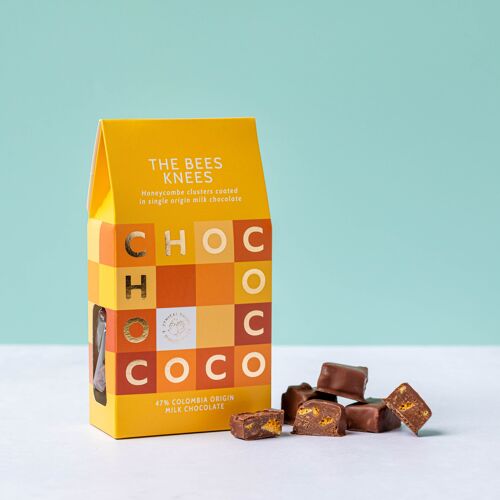 "The Bees Knees" Honeycombe Clusters in 47% milk chocolate