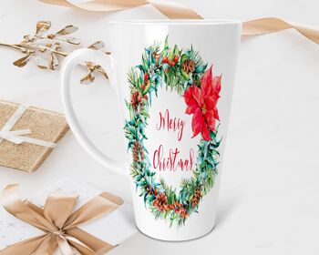 Merry Christmas 17oz Skinny Latte Mug, Tasse de Noël, Cadeau de Noël 2