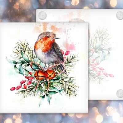 Robin Red Breast Glass Coaster