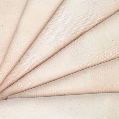 PROMO - set of 6 100% raw natural cotton towels - buttonhole