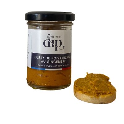 Chickpea curry spread with ginger for appetizer