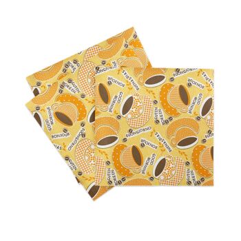 Serviette Kaffee Ole en jaune-orange en Linclass® Airlaid 40 x 40 cm, 50 pièces 2