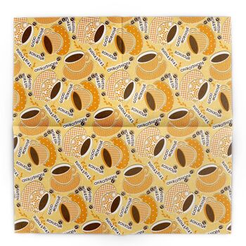 Serviette Kaffee Ole en jaune-orange en Linclass® Airlaid 40 x 40 cm, 50 pièces 4