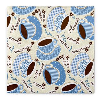 Serviette Kaffee Ole en bleu champagne en Linclass® Airlaid 40 x 40 cm, 50 pièces 1