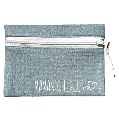 Pochette S, "Maman chérie", Scintillant céladon