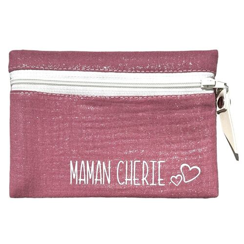 Pochette S, "Maman chérie", Scintillant rose