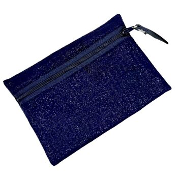 Pochette S, "Scintillant" marine