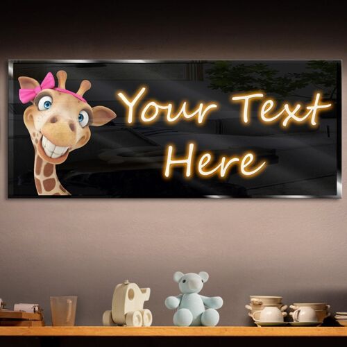 Personalized Giraffe 2 Neon Sign 600mm X 250mm