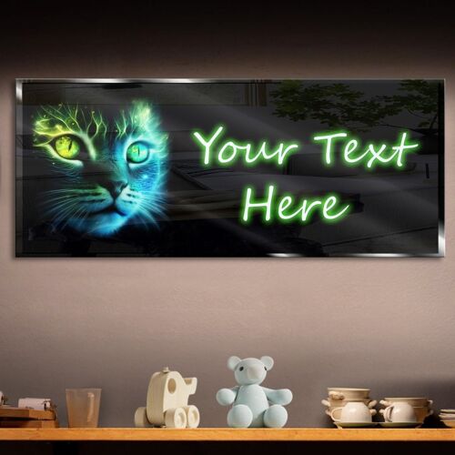 Personalized Cute Abstract Cat Neon Sign 600mm X 250mm