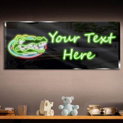 Personalized Crocodile Neon Sign 600mm X 250mm