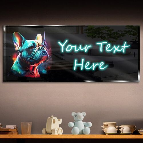 Personalized Colour Bulldog Neon Sign 600mm X 250mm